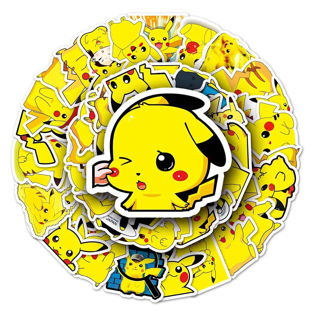 10/30/54pcs Japanese Anime Stickers Cartoon Graffiti Pikachu Decals DIY Laptop Phone Case Reward Waterproof Cute Sticker