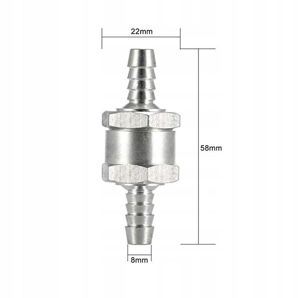 Zawor Zwrotny Pompy Paliwa Metalowy Zaworek 8Mm