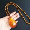Collana Girocollo Etnico Retro per Donne Ragazze Collana con Pendente a Goccia d'Acqua Lunga Catena di Maglione con Perline Gioielli da Festa