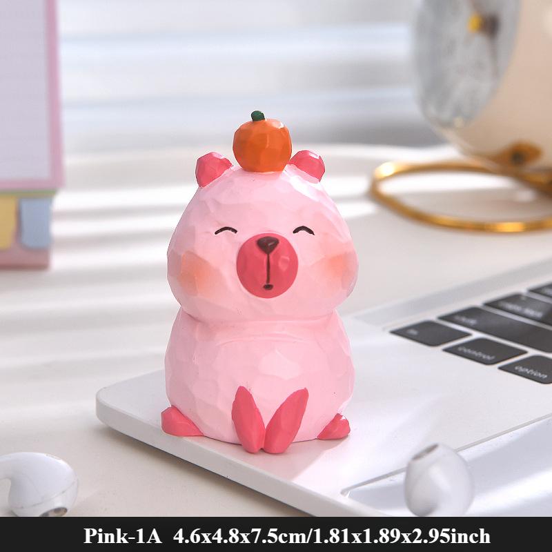 Statuiță Capybara din Lemn Lucrată Manual Sculptură Artistică Clasică Sculptată și Pictată în Lemn Figurină Drăguță Capybara Sculptură în Lemn Decor Acasă