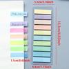 200 European Vintage Fluorescent PET Clear Self-Adhesive Notes, Morandi Color Coded Sticky Markers, Rectangular, Mixed Colors, with Index Tabs