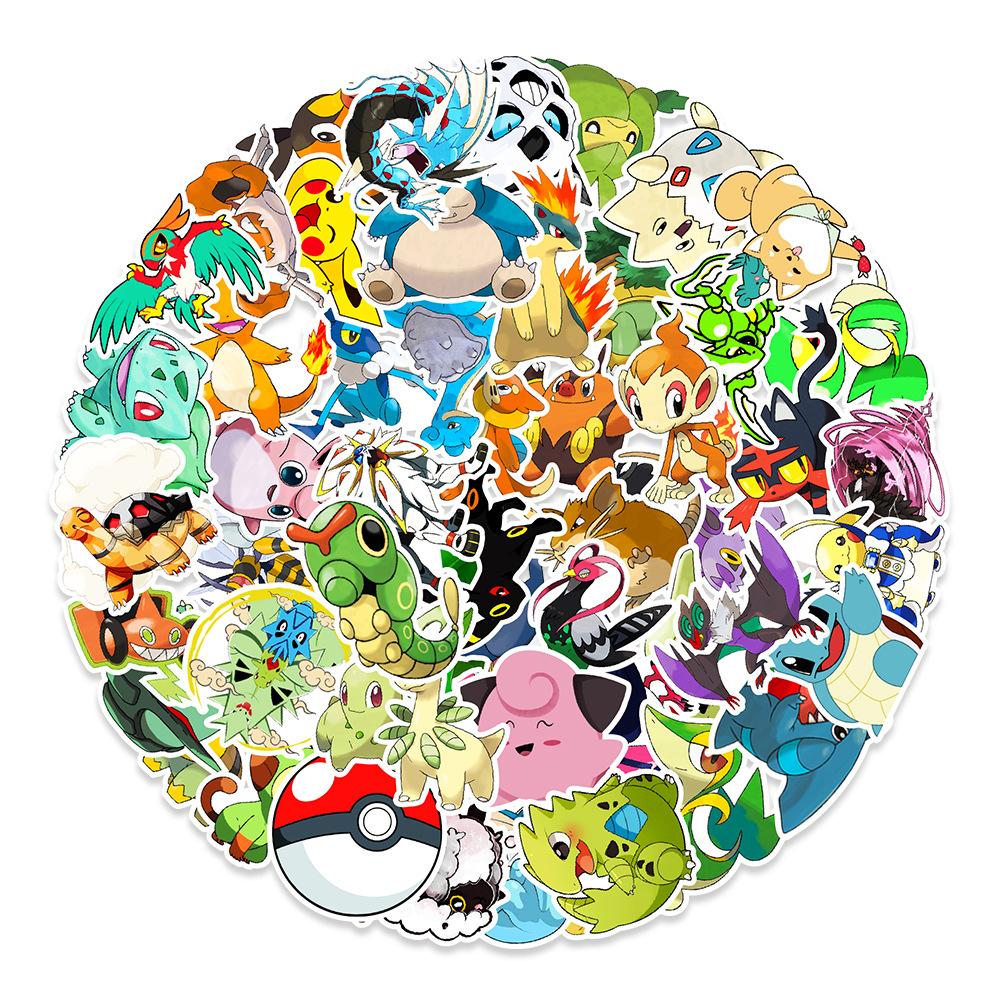 100 Pokemon Graffiti Stickers Car Luggage Balance Vehicle Skateboard Decorative Stickers