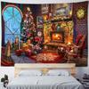 Christmas Tree Snow Tapestry Wall Hanging New Year Gift Elk Christmas Home Decoration Bohemian Aesthetics Bedroom Decoration