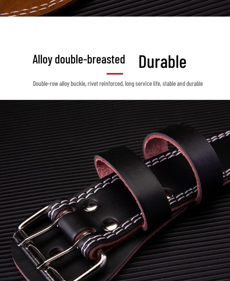 Cross-Border Leather Weightlifting Belt: Professional Back Support for Fitness, Squat, Deadlift, and Training