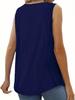 2025 Women's Plus Size Sleeveless Lace Pleated Blouse with Waist Cinching