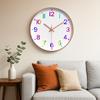 Colorful Numbers Quartz Clock 12 Inch Silent Wall Clock Children Clock  Home Office Decorative