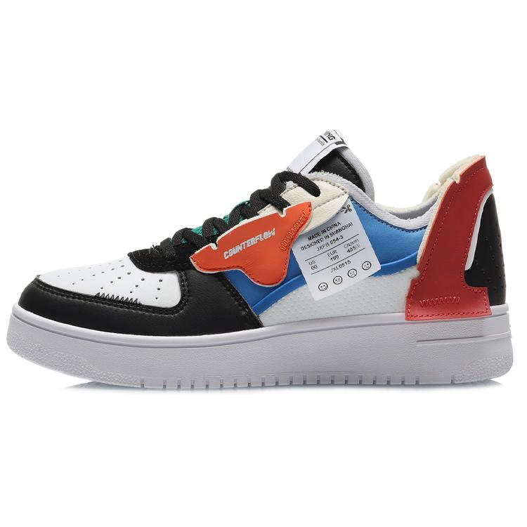 

New LiNing CF De Sequencing Anti Slip Wear Resistant Low Top Skateboard Shoes Women s Black White Blue AGCQ394-4 35
