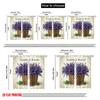 2pcs 2D Flat Printing Curtain Lavender Basket Provence French Polyester Without Electricity Family Party for Multipurpose Event