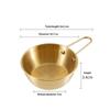 304Stainless Steel Household Korean Cuisine Bowl With Handle Rice Wine Bowls Sauce Seasoning Dish Food Serving Kitchen Tableware