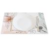 Watercolor Floral Placemats Bohemian Hand Painted Style Soft Pastel Flower Artistic Table Mats for Dining Kitchen Decor Washable