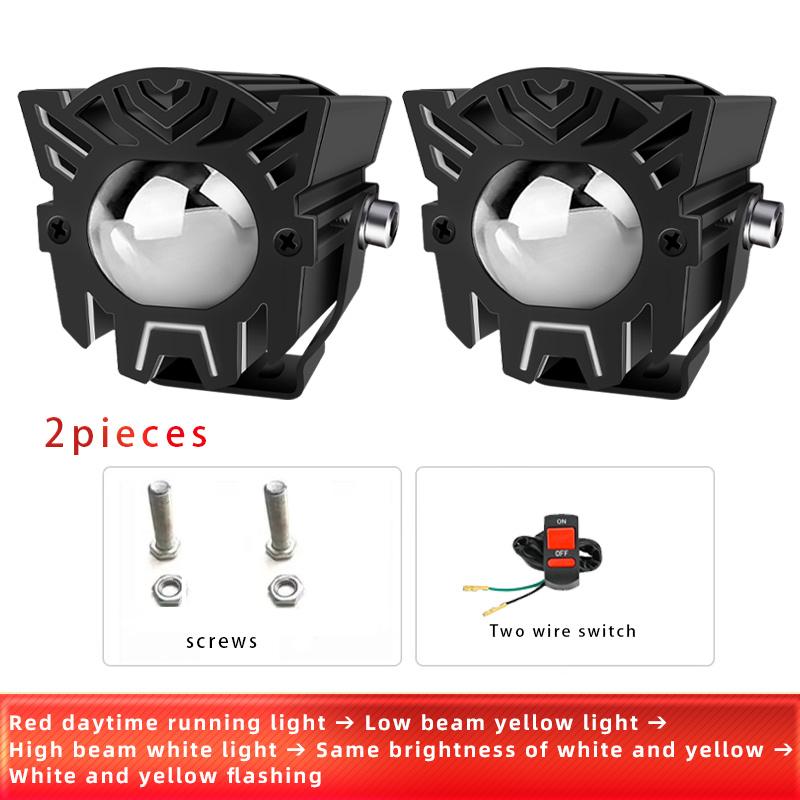Motocykly LED reflektor Pomocný projektorový objektiv Přední světlomet Mlhová světla pro ATV SUV Offroad Traktor Truck 4x4 Universal