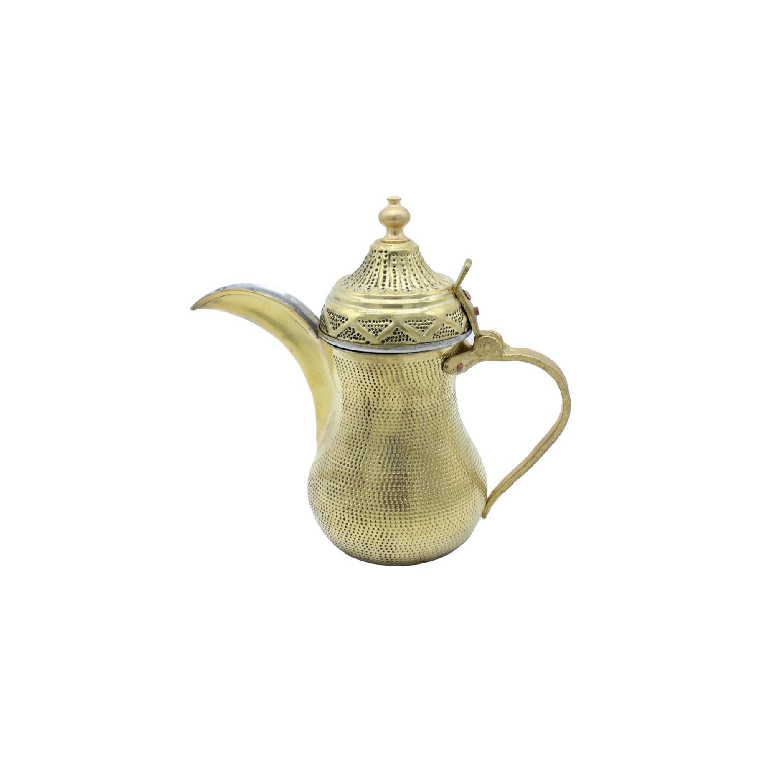 

Латунь татуировки руки отрегулировала цвет золота кофейника Далла Мрра 29 см