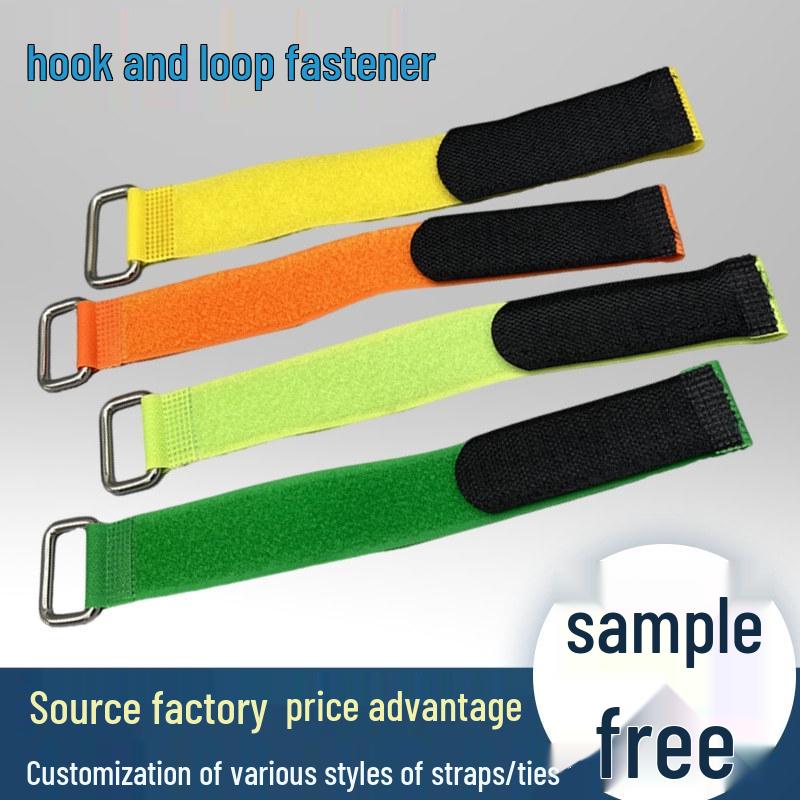

Custom Velcro Battery Cable Ties and Storage Straps with Buckles Plastic Buckle 2CM*15CM чорний