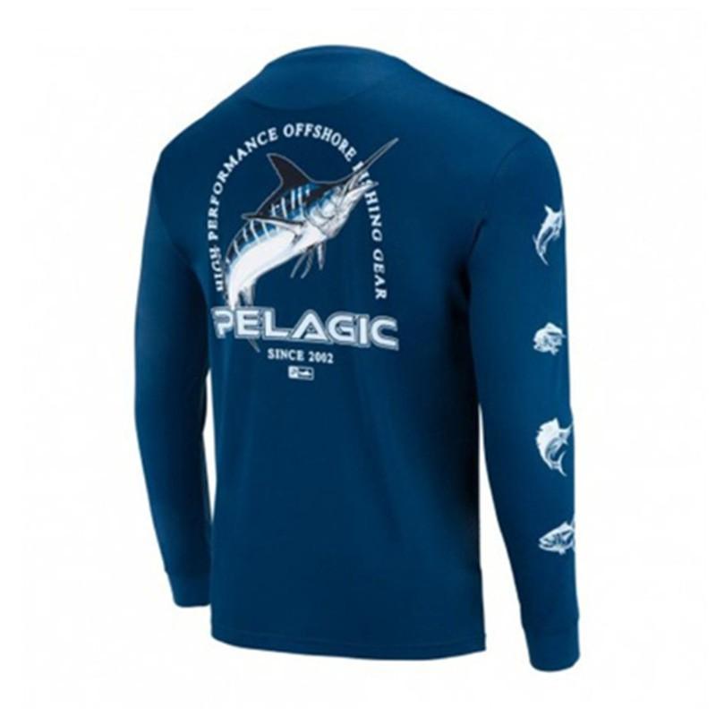 Mens Quick-Dry UV Protection Fishing Shirt Long Sleeve Breathable Outdoor Performance Top Summer