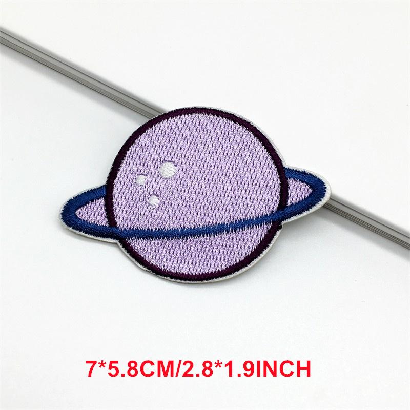 6Pcslot Cartoon Astronaut Patches On Clothes Sticker Self-Adhesive Stripes For Clothing Embroidery Patch Appliques Rocket Badge