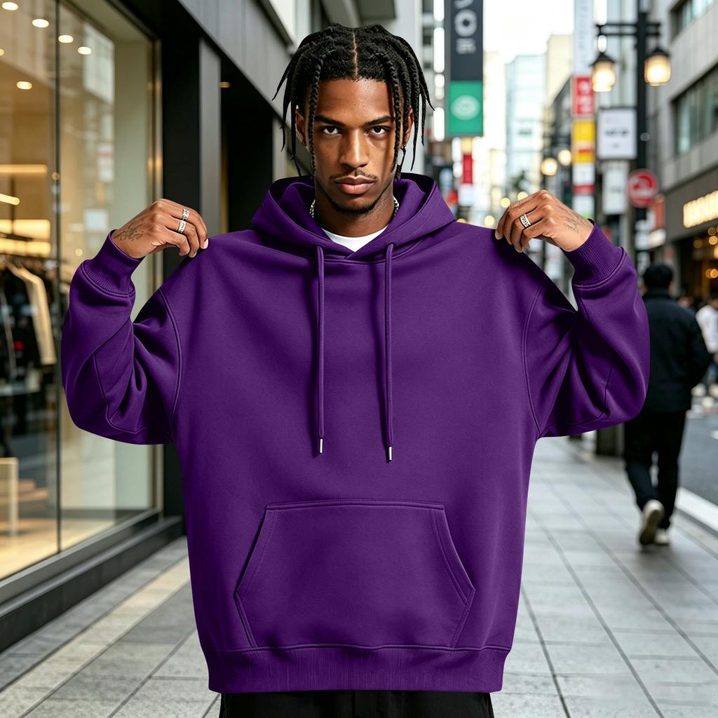 Men's Vintage Hoodie Loose Fit for Fall and Winter