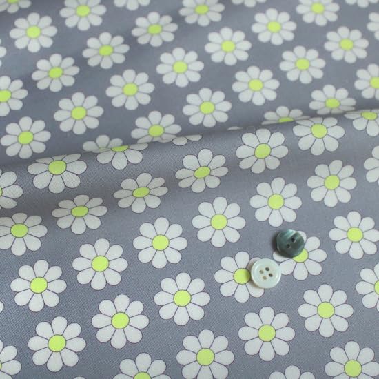 

Floral Sheeting Fabric for Made in Size 25B 110cm x nora.FR1366-A Print, Colorful, Retro, 70s, Nostalgic, Pop, Cute, Crafts, 100% Cotton, Japan, серый