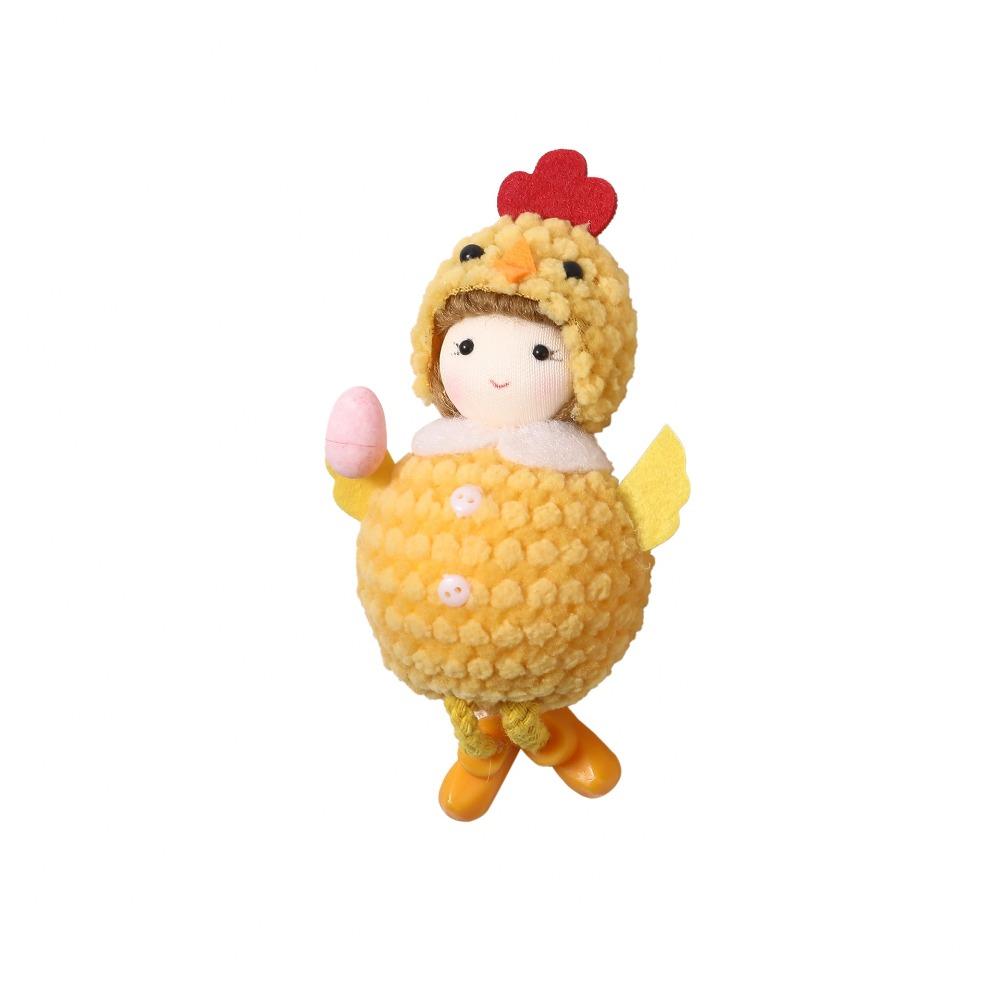 Cute Easter Chick Pendant Soft Plush Cartoon Chick Doll Easter Eggs Hanging Ornaments  Easter Party