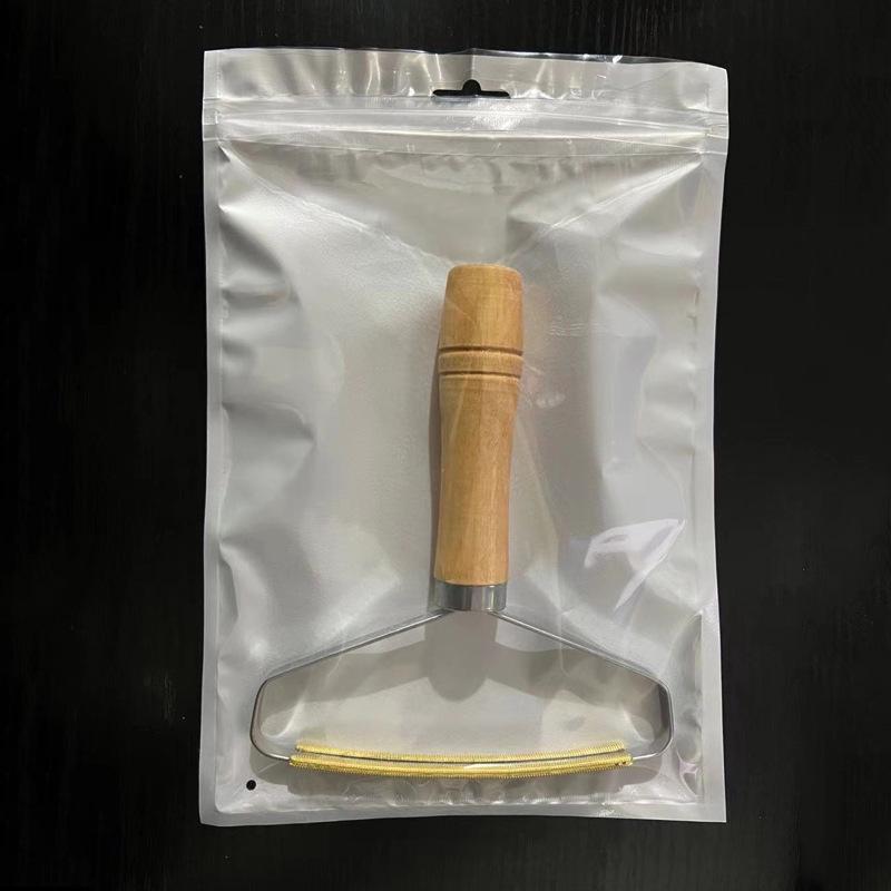 Wooden Handle Lint Remover & De-Fuzzer - Pure Copper Manual Clothes Shaver