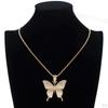 Diamante Butterfly Pendant Necklace Chain Cubic AAA Zirconia Fashion Jewelry