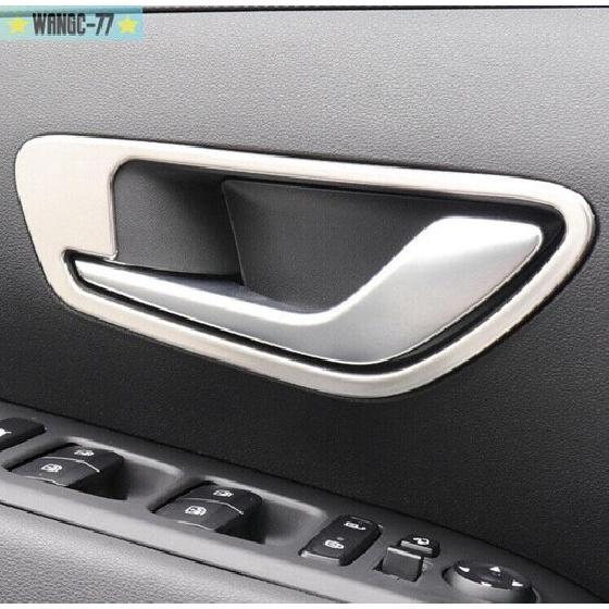 For Hyundai Tucson -2024 Silver Titanium Inner Door Handle Cover Trim 4X