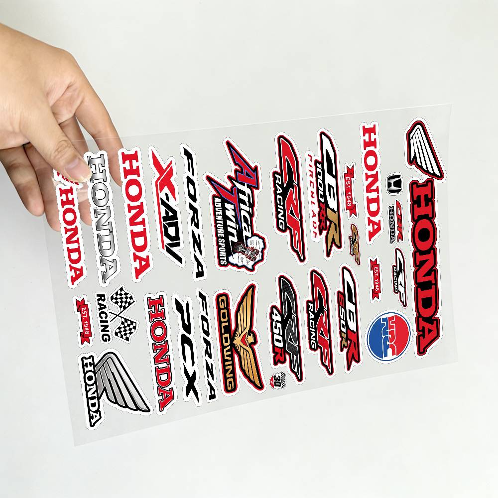 For Honda Reflective Motorcycle Stickers Waterproof Vinyl Decals for Motorbike Helmet Fuel Tank Bike