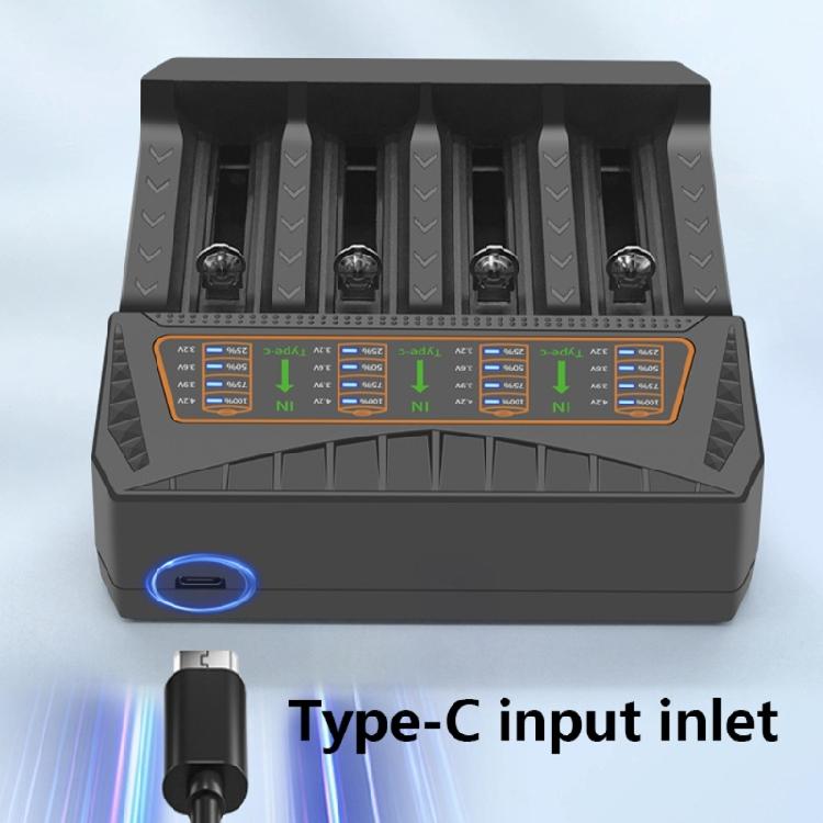 Efficient 4 Slot Battery Charger 4-Channel Charging Adapter For 18650 26650 21700 And Other Lithium Rechargeables