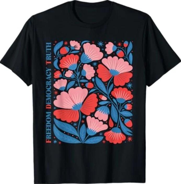 4th Of July Women 100% Cotton T-shirt Mens Tees Top S