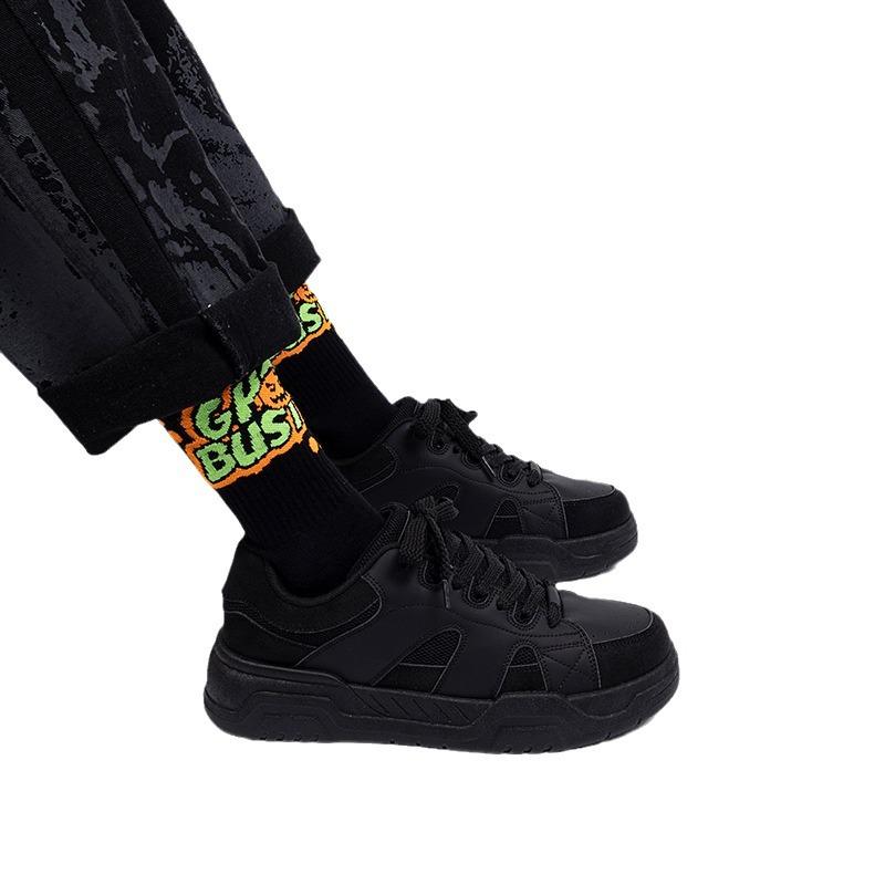 Global platform casual shoes men's 2025 men's shoes trendy versatile black board shoes men's sports shoes ZHQ-HY681