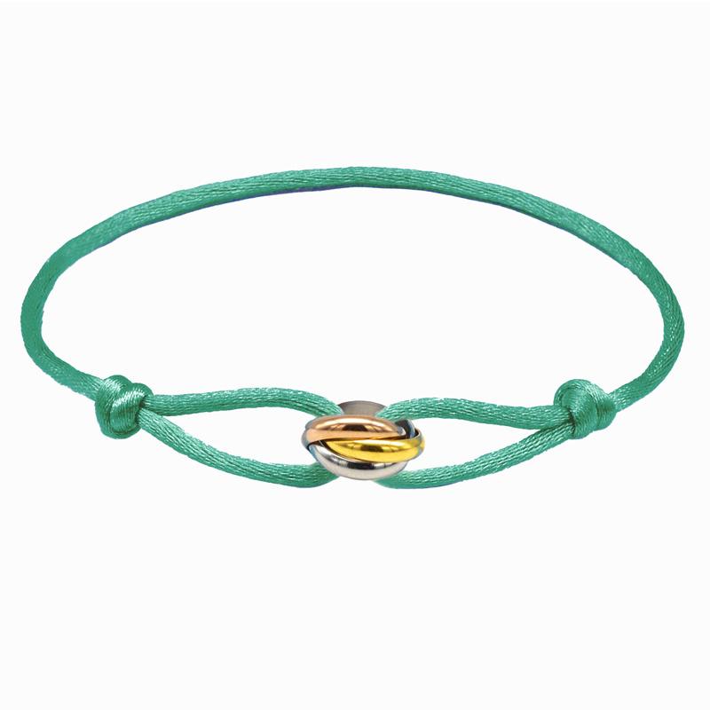 Bracelet 3 Stainless Steel Metal Buckle Bracelet Adjustable Rope Classic Bracelet for Men Friendship Jewelry Gift for Women