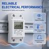 Single Phase KWh Meter DIN Rail Mount Power Consumption Monitor Precise Electric Meter  Home Use