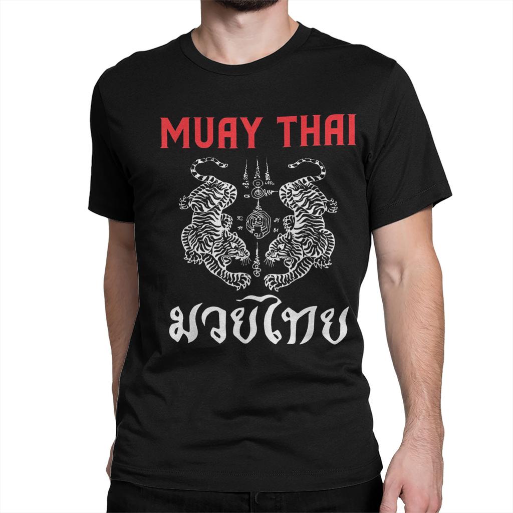 Men Women Thai Art Tigers Muay Thai T Shirts Cotton Clothes Funny Short Sleeve Round Collar Tees Unique TShirt