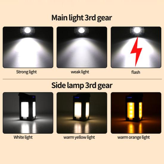 Multi-function Folding Outdoor Camping Light Power Bank USB Rechargeable Solar Lantern Super Bright Hiking Tent Hanging Lamp Emergency Flashlight