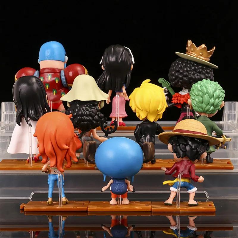 Anime Figure One Piece Monkey Luffy Roronoa Zoro Kawaii Toys Figural Nendoroid Car Decoration Model Gift D Q PVC Kid Friendly Entertaining Fun Play