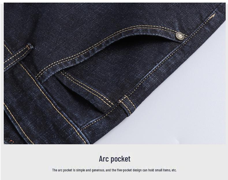 Men's Autumn Loose Straight-Leg Jeans - Trendy Mid-Waist Non-Stretch Versatile Pants