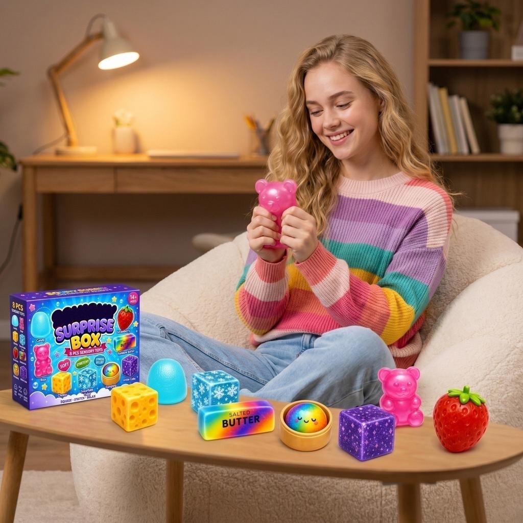 Toy, 8 Pack Slow Rising Stress Toys for Kids and Adults