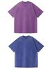 T-shirt Lavata Retrò Fiocco di Neve 230g, Stile Europeo e Americano, Puro Cotone, Vestibilità Larga Girocollo Pullover, T-shirt Uomo Pesante.
