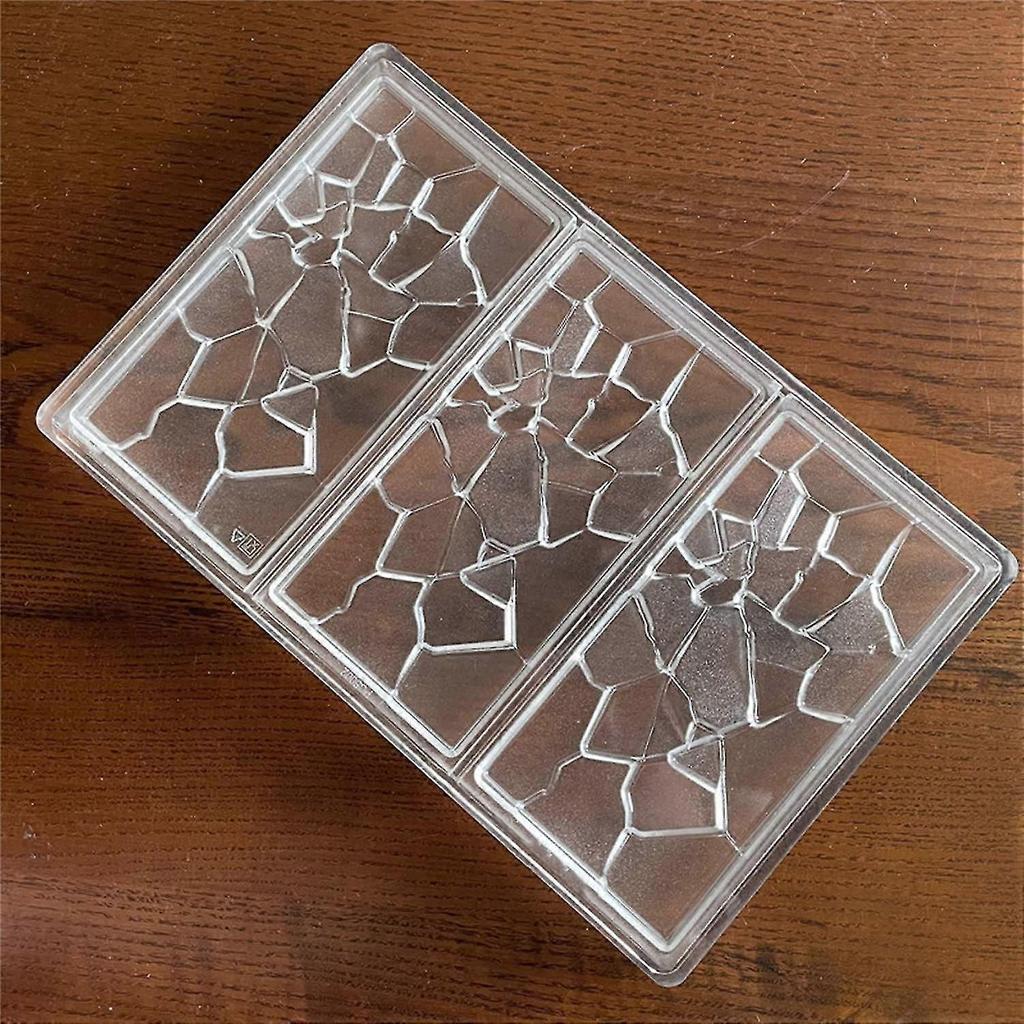 Eye-catching Chocolate Mold Smooth Wall PC Crack Style Exquisite Baking Mould for Home