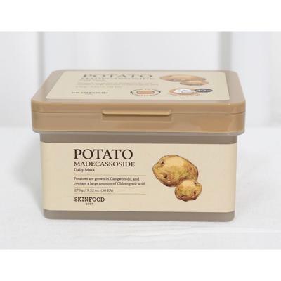 Máscara Facial Diária de Batata Madecassoside SKINFOOD MÁSCARA FACIAL DIÁRIA DE BATATA MADECASSOSIDE Cuidado calmante para vestígios almofada de batata, 30 folhas, 1 peça