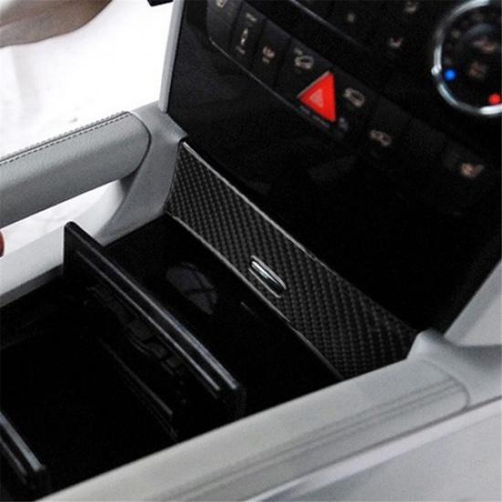 Carbon Fiber Central Storage Box Cover Trim For Mercedes-Benz M-Class W164