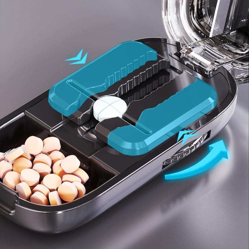 Quartering One-Third Pill Cutter Storage Box Portable Drug Tablet Medicine Dustproof Divider Organizer Crusher Pill Cutter