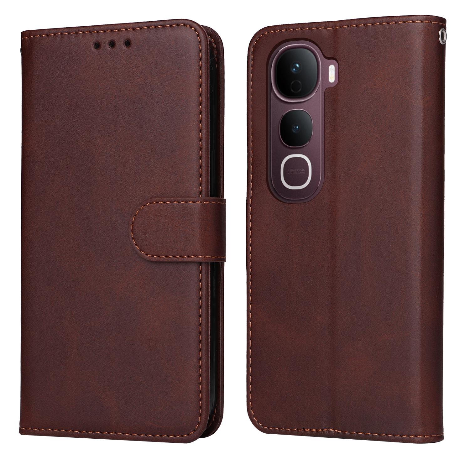 

Для vivo Y400 Pro 5G/vivo V40e 5G Чехол Кошелек из ПУ кожи Фолио Книжка Чехол для телефона Brown