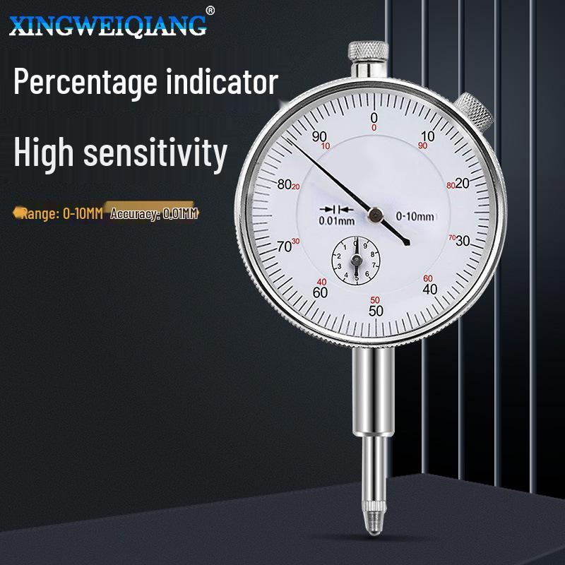 Mechanical Pointer Dial Indicator 0-10mm, Precision Gauge with 0.01mm Accuracy Calibration