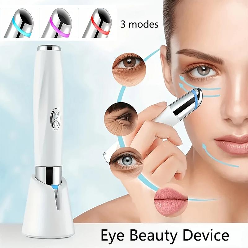 3-Colors Purple Blue Red Light Eye Beauty Device Hot Compress Vibration Massage Relax Eyes Remove Eye Bags Dark Circles Eye Care
