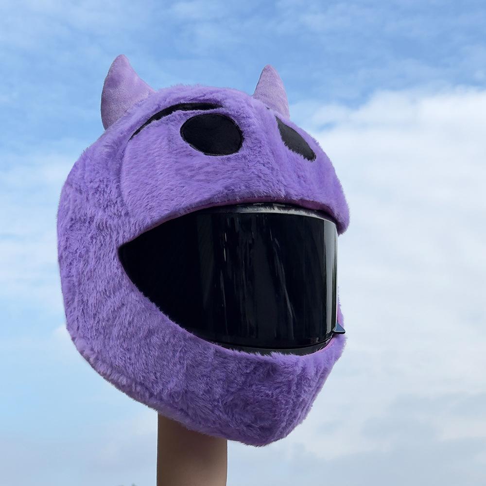 Motorcycle Cartoon Plush Helmet Cover Hallowmas Helmets Hat Funny Christmas Helmet Protective Case for LS2/AGV Motor Accessories