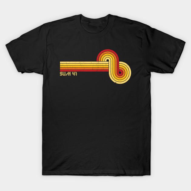 

Men Black Print T-shirt Sum 41 / Sunset Line No-Cut Transfer Paper Print Cotton Tshirt L чёрный
