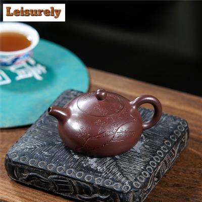 Teiera Yixing in Argilla Viola 180ml Fatta a Mano Vaso Argilla Grezza Sabbia Sangue di Drago Viola Fango Bollitore per Preparare il Tè con Filtro Servizio da Tè Zisha