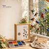 Spiritual Peace Meditation Decor Graceful Bird Wind Chime, Stained Outdoor Sun Catcher Windchime, Colorful Yard Artistic Porch Hanging Decorations