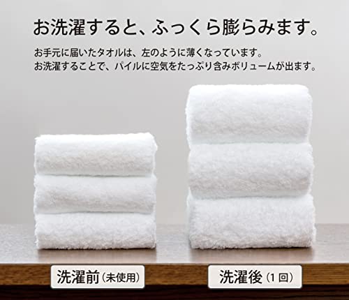Imabari-towel OSK Series Face Towels, White, 5 Pieces, Imabari Towel Brand Certified, Absorbent, Quick Drying, Plain, 100% Cotton, Small