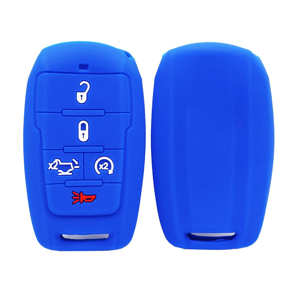 Silicone Key Case For Ram 1500 Dt / Trx / 2500 3500 Hd -, Soft Rubber Key Fob Cover Anti-Drop Protector 4/5/6 Buttons